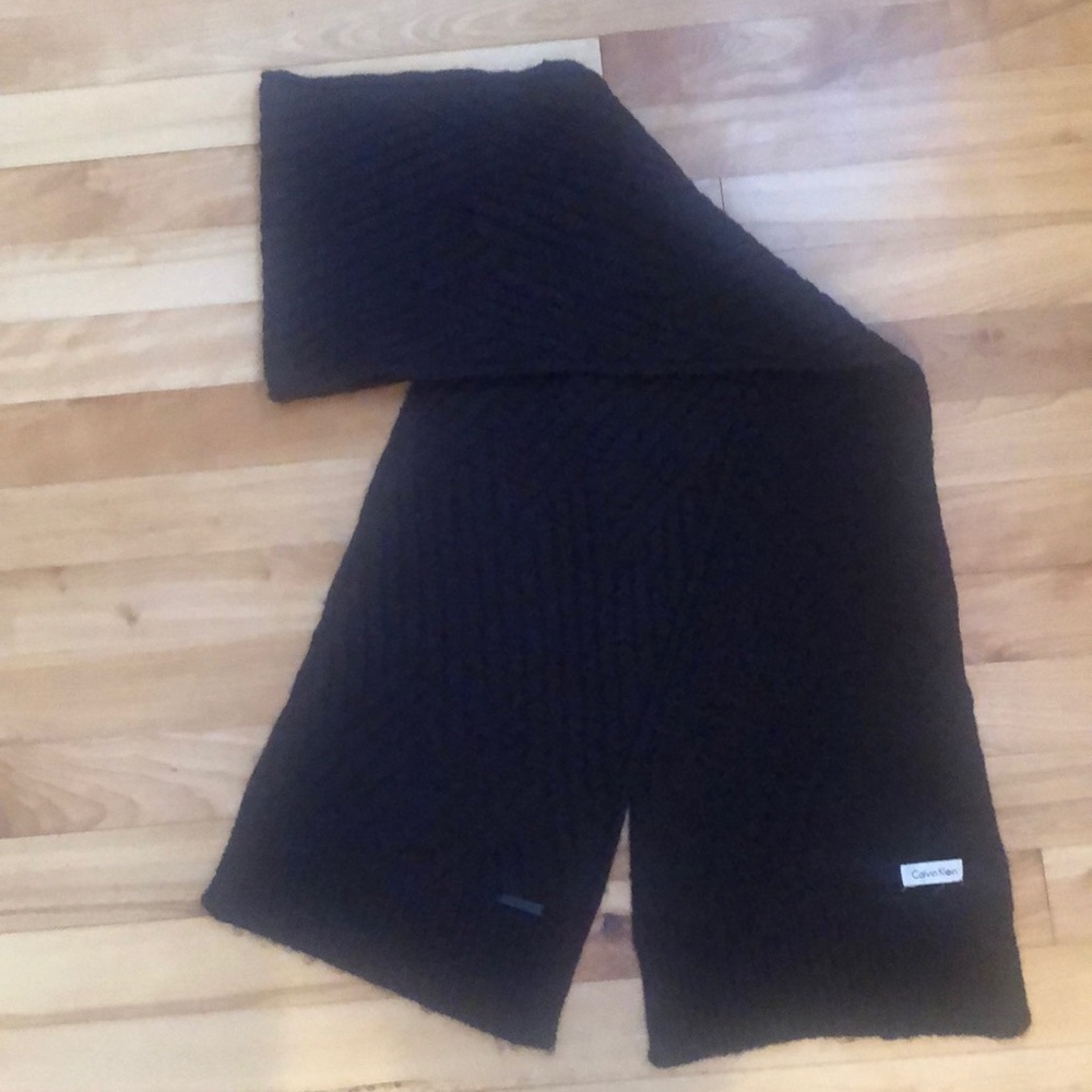 Warming, cozy, long size, patterned scarf.